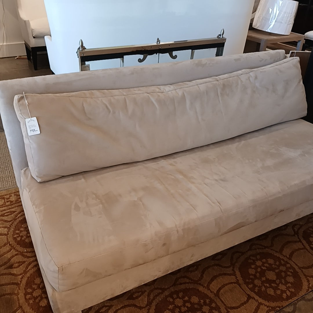 Small Micro Suede Sofa / Loveseat with Pillows