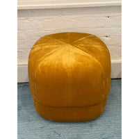 BZKPLUKR - Velour Circus Pouf in Mustard Yellow by Normann Copenhagen