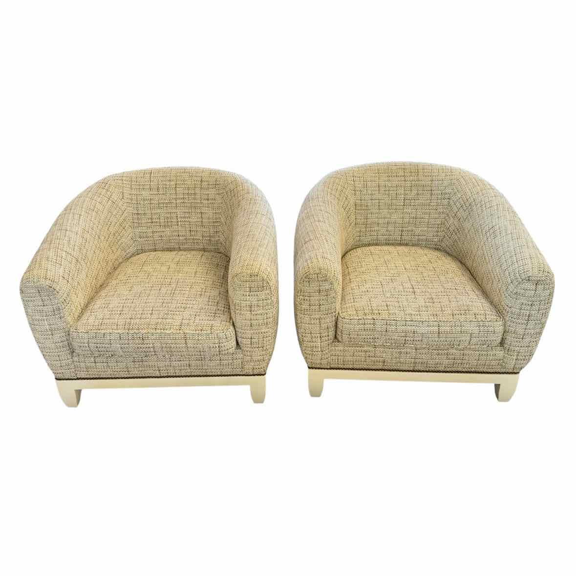 PAIR of Olive Green & Gold Lumbar Pillows