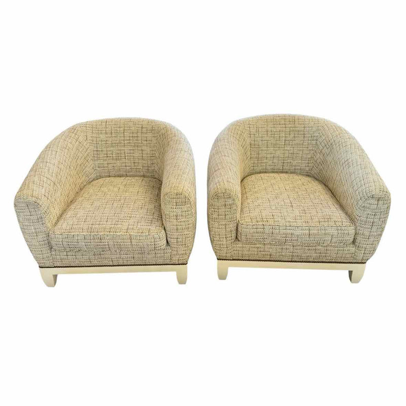 PAIR of Olive Green & Gold Lumbar Pillows