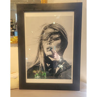 Brigitte Bardot w/ Cigarette, Framed 1971 Photo by Terry O'Neill