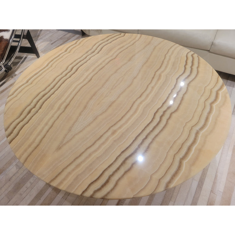 4-ft Round Onyx Coffee Table by Fendi Casa