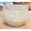 Glazed White Ceramic Gentleman Head Bowl