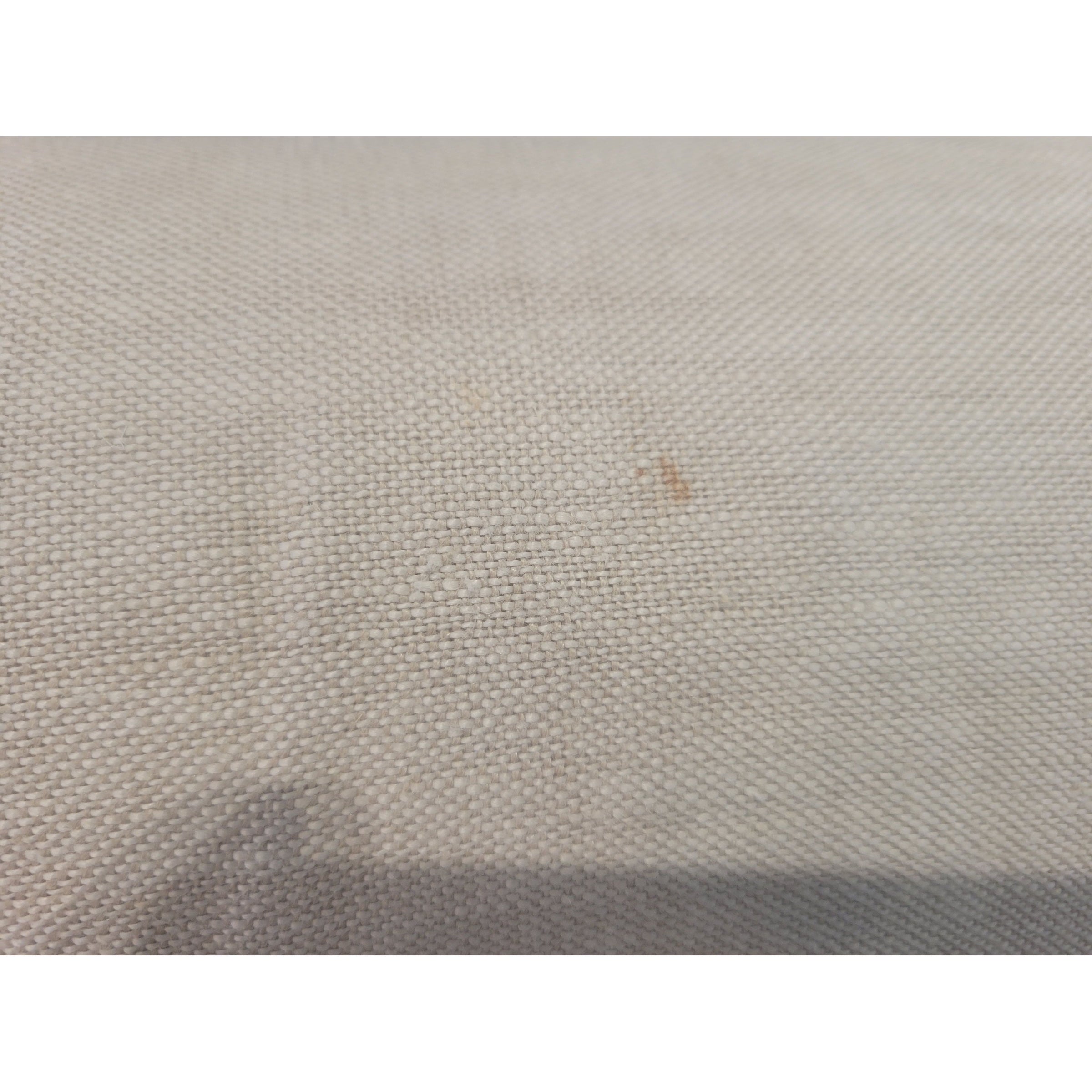 Custom Beige Perf. Linen Slipcover Slope Arm 3-Seater Sofa