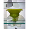 Vintage Chartreuse Opaline Urn Shape Glass Bowl, 9.5" Dia x 6"H