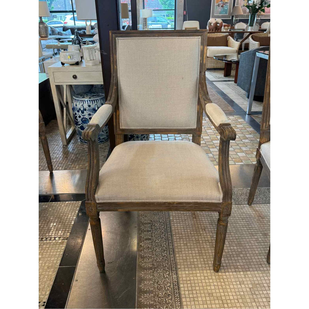 SET of 4 French Fabric Dining Chairs by RH