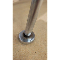 SET of 3 Knoll Style Brushed Chrome Bar Stools w/ Black Seats