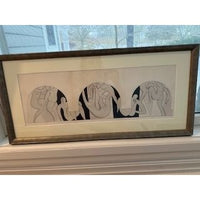 'The Dance' B&W Offset Lithograph by Henri Matisse in Gray Frame