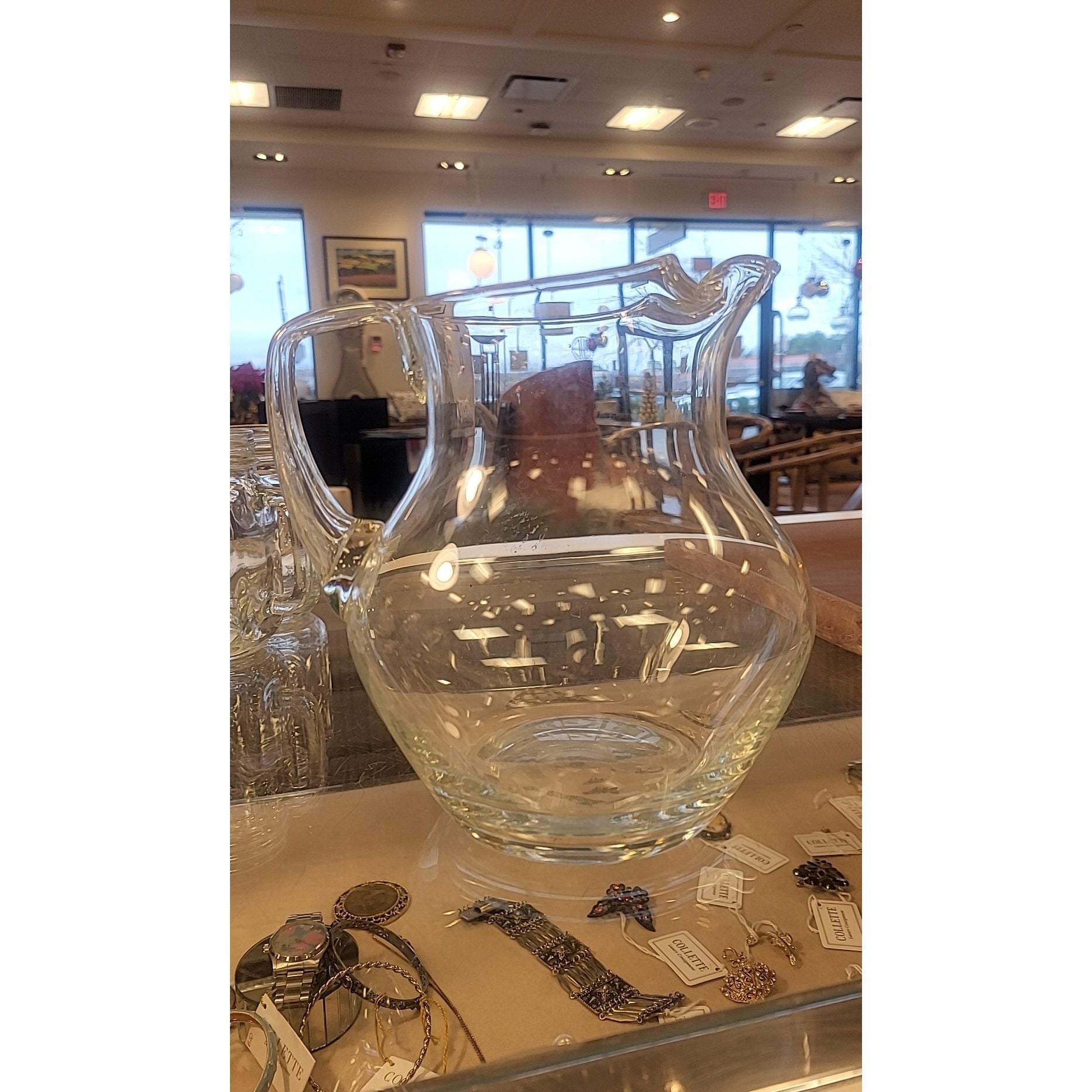 Pinched Glass Pitcher