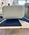 Minotti Dubuffet Sectional Sofa in White Leather by Rodolfo Dordoni 115"Lx90"Wx2