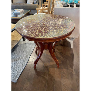 Antique Italian Table w/ Glass Mosaic Top