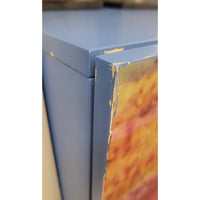 Custom 2-Pc Multicolor Cabinet w/ Brass Feet - colletteconsignment.com