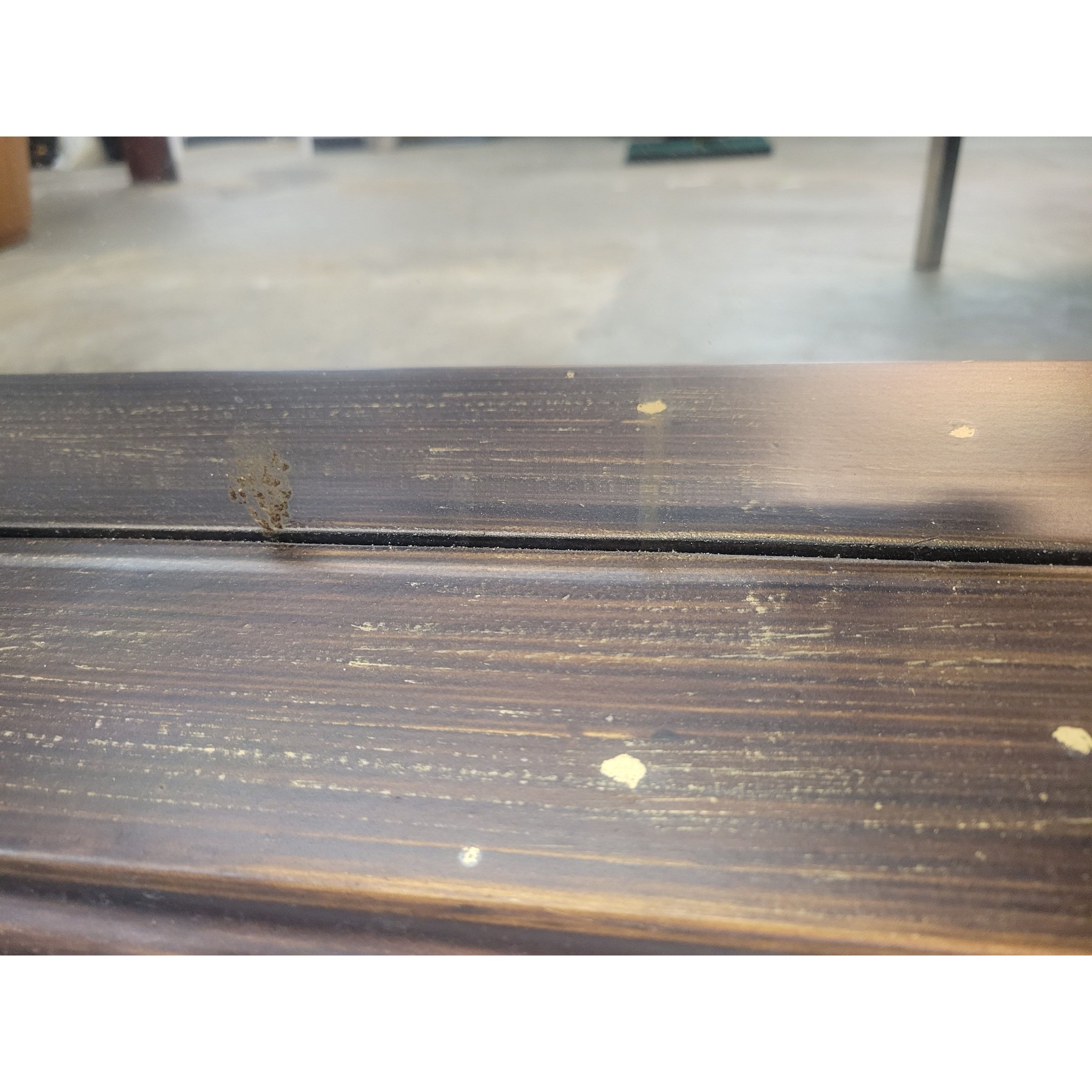 Gold Scrollwork Frame Leaning Mirror w/ Beveled Glass - AS IS