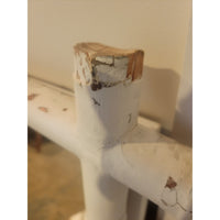 White Painted Faux Bamboo Wall Mirror (AS IS)