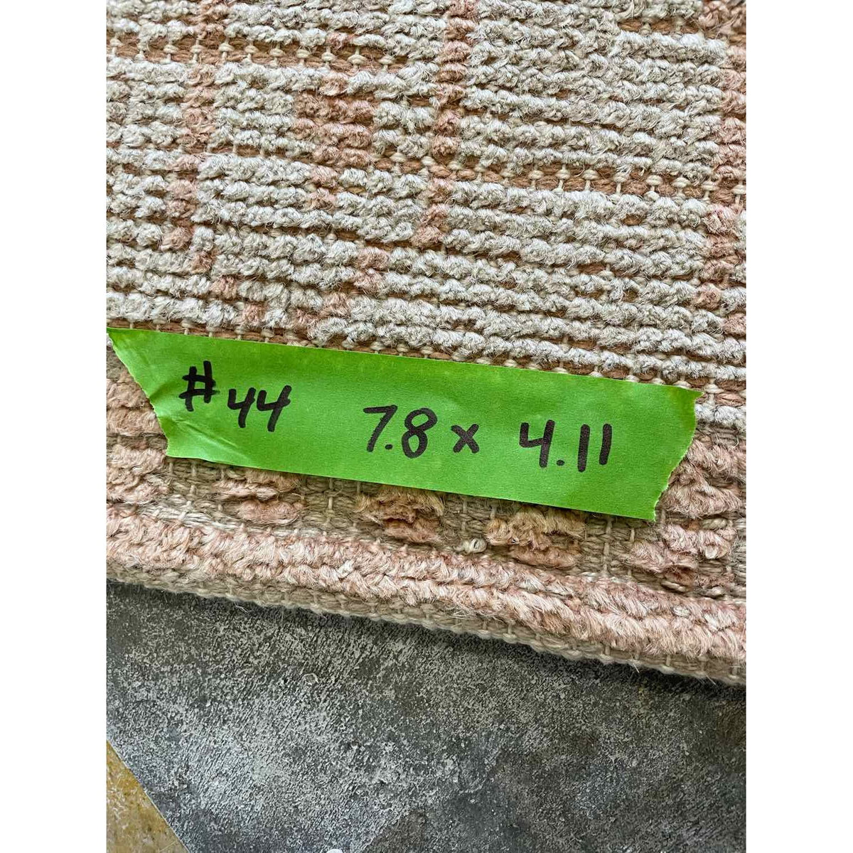 5' x 7.7' Brown & Beige Geometric Pattern Rug #44