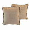 PAIR of Jute Pillows w/ Loop Trim