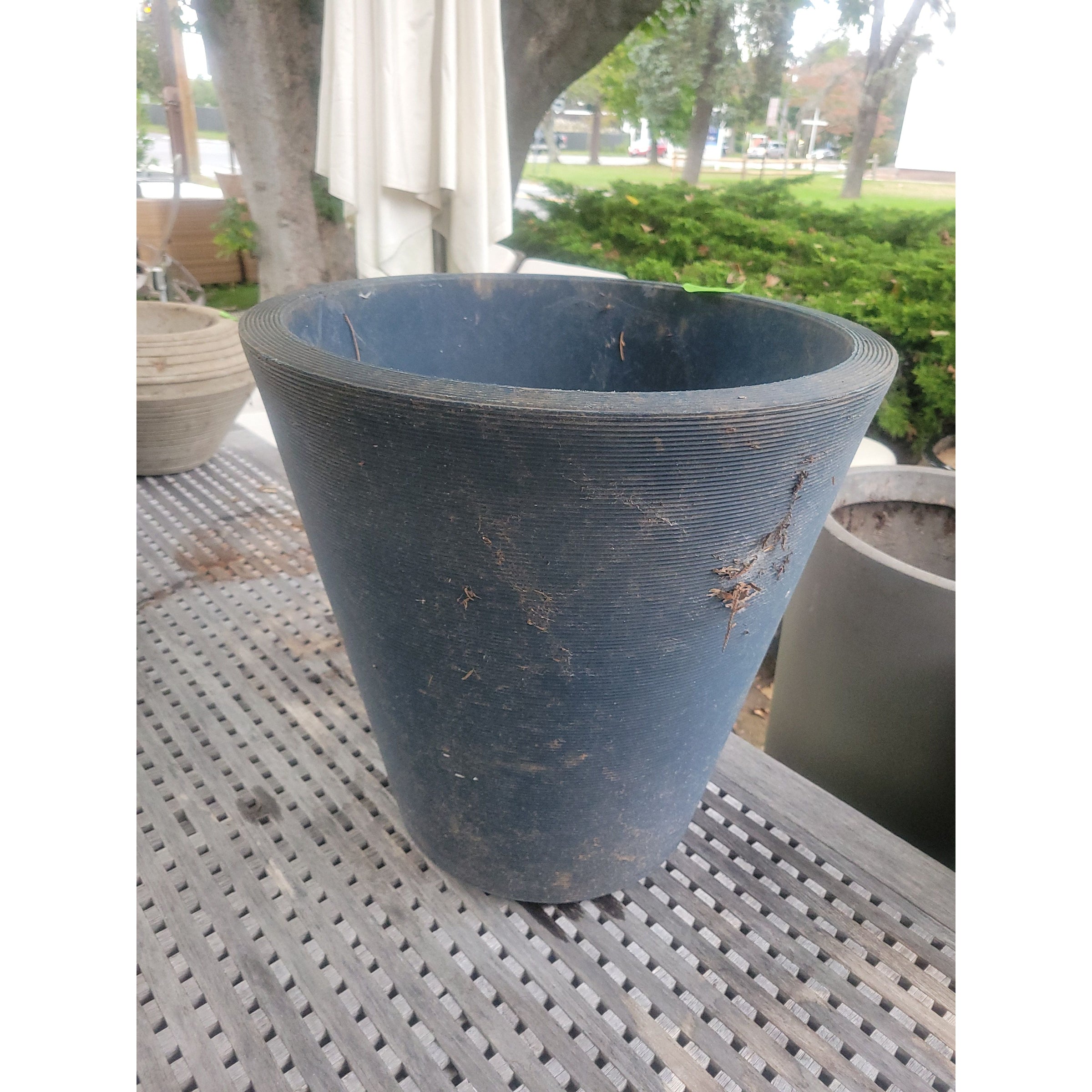 Crescent Blue Outdoor Planter