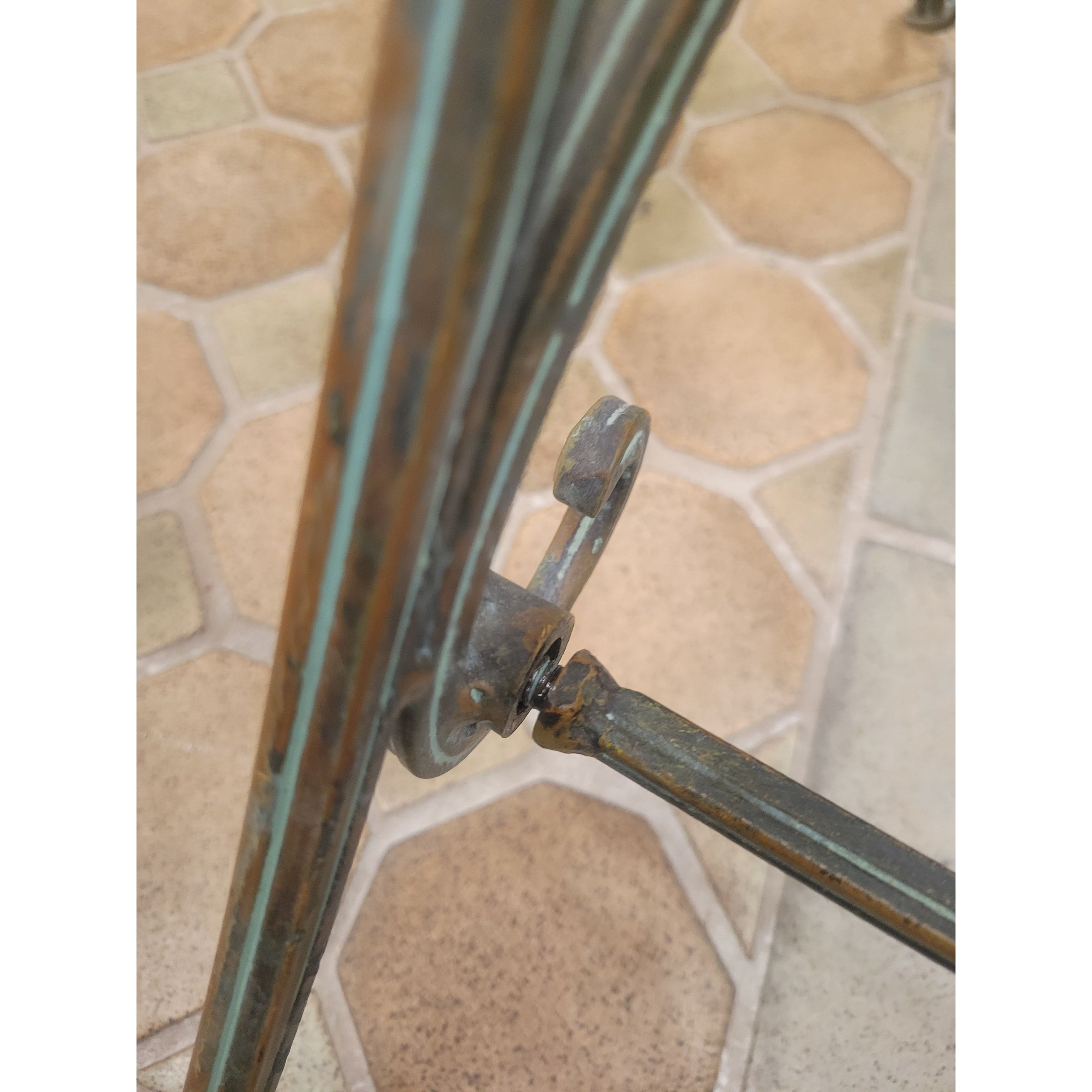 Chevel Style Metal Standing Tilt Mirror - AS IS