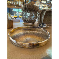 Tortoise Shell Pattern Round Tray