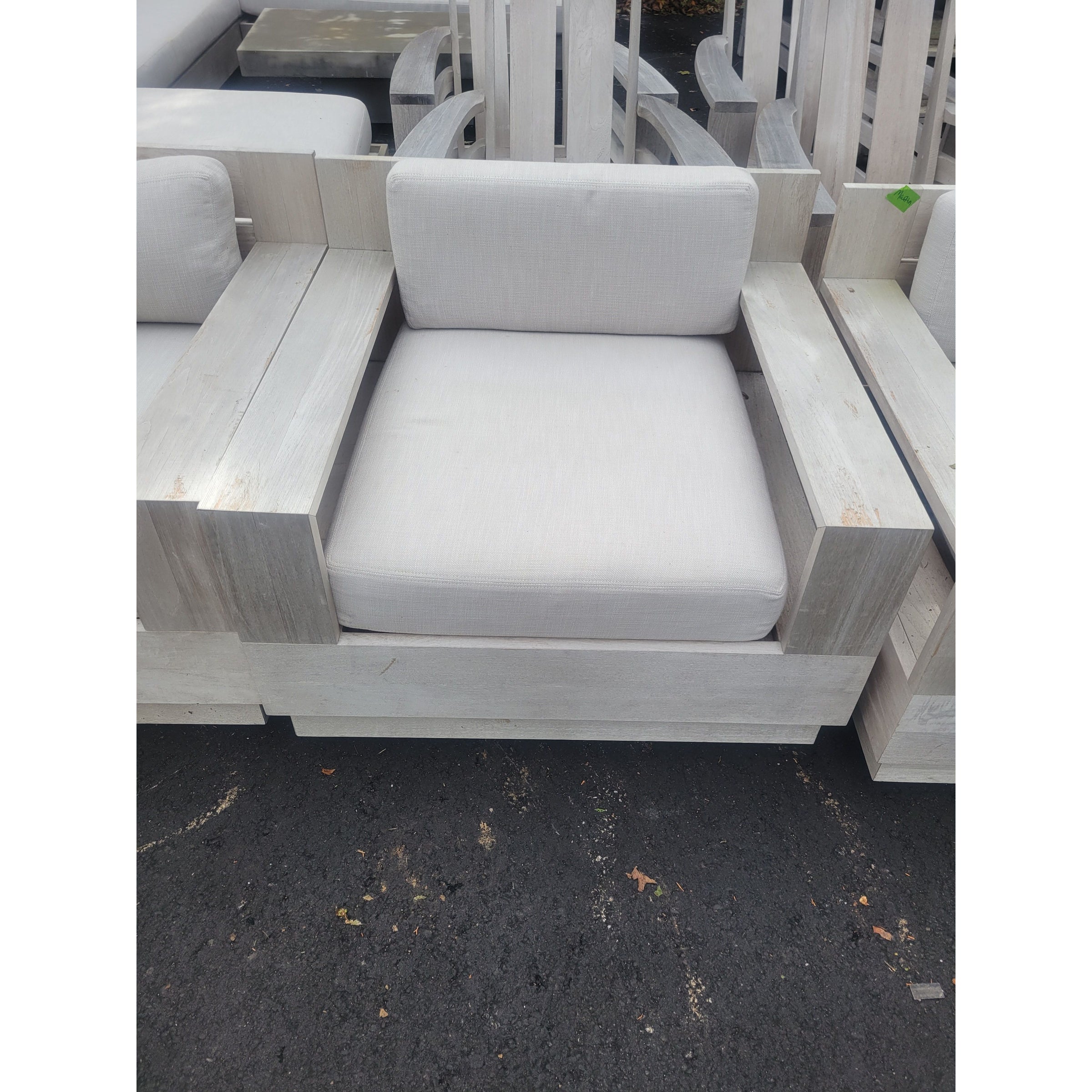 Custom Teak Swivel Lounge Chair