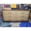 Parchment & Walnut 6-Drawer Dresser w/ Brass Hardware by WS