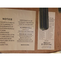 Black Birch Rolling Desk Chair w/ Rattan Seat & Metal Back by Arhaus (AS IS) - colletteconsignment.com