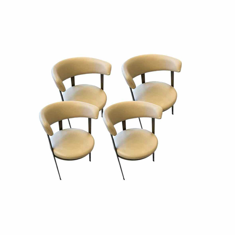 Interlude Home Leather Dining Chairs (set of 4)