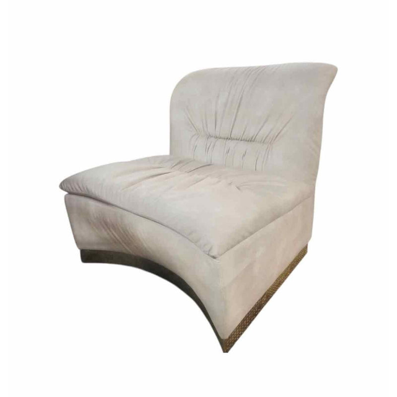 Custom Lounge Chair w/ Crocodile Brass Base