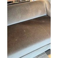 Custom Holly Hunt Sofa in Green Silk Mohair w/ Light Grey Piping and 2 Matching