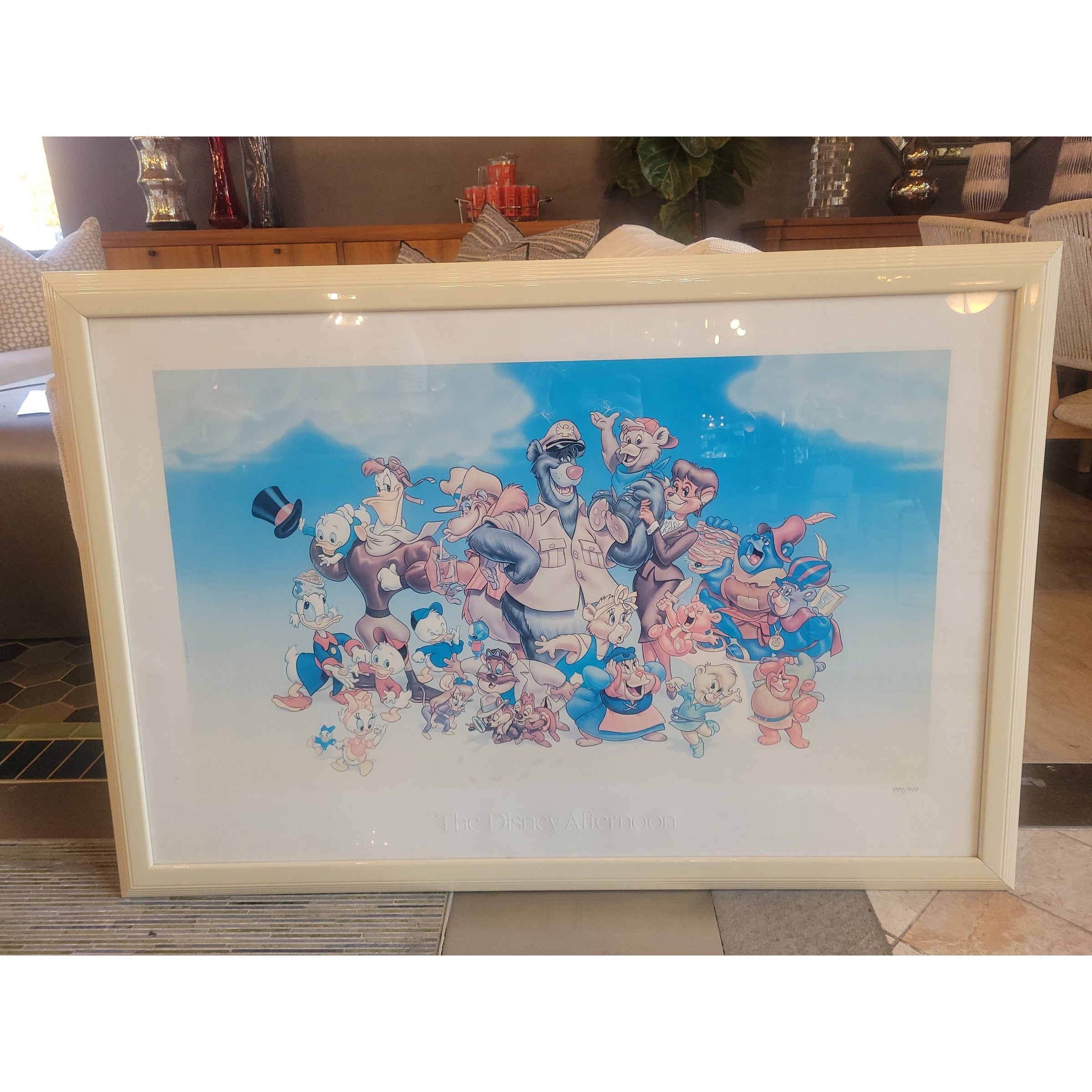 Disney Afternoon Promo Poster in White Frame