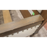 California King-Sized Maison Nailhead Upholstered Bed Frame by RH