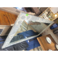 Gray Stone Finish Full Length Hanging Mirror - AS IS