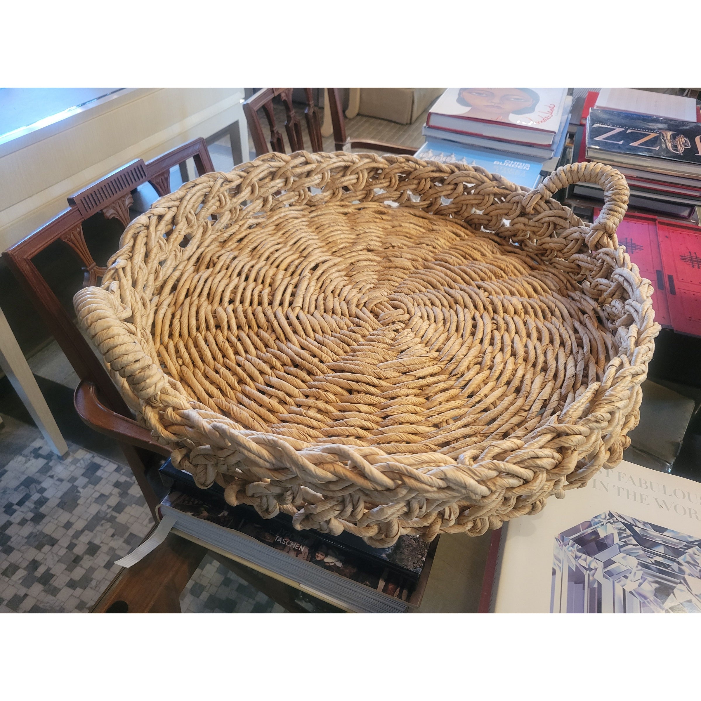 Wicker Tray w/ Handles