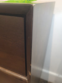 6-Drawer Walnut Dresser w/ Brassed Metal Pulls