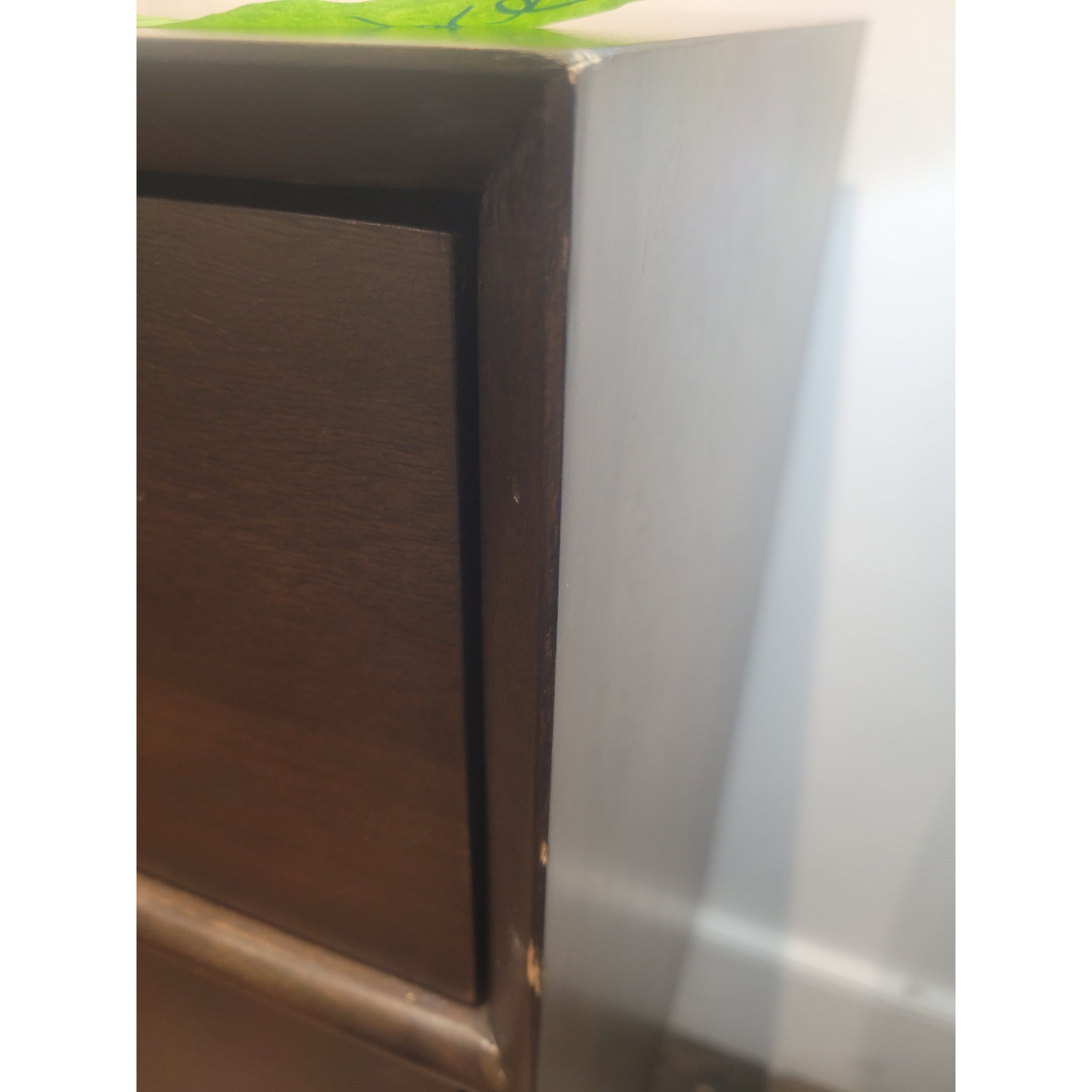6-Drawer Walnut Dresser w/ Brassed Metal Pulls