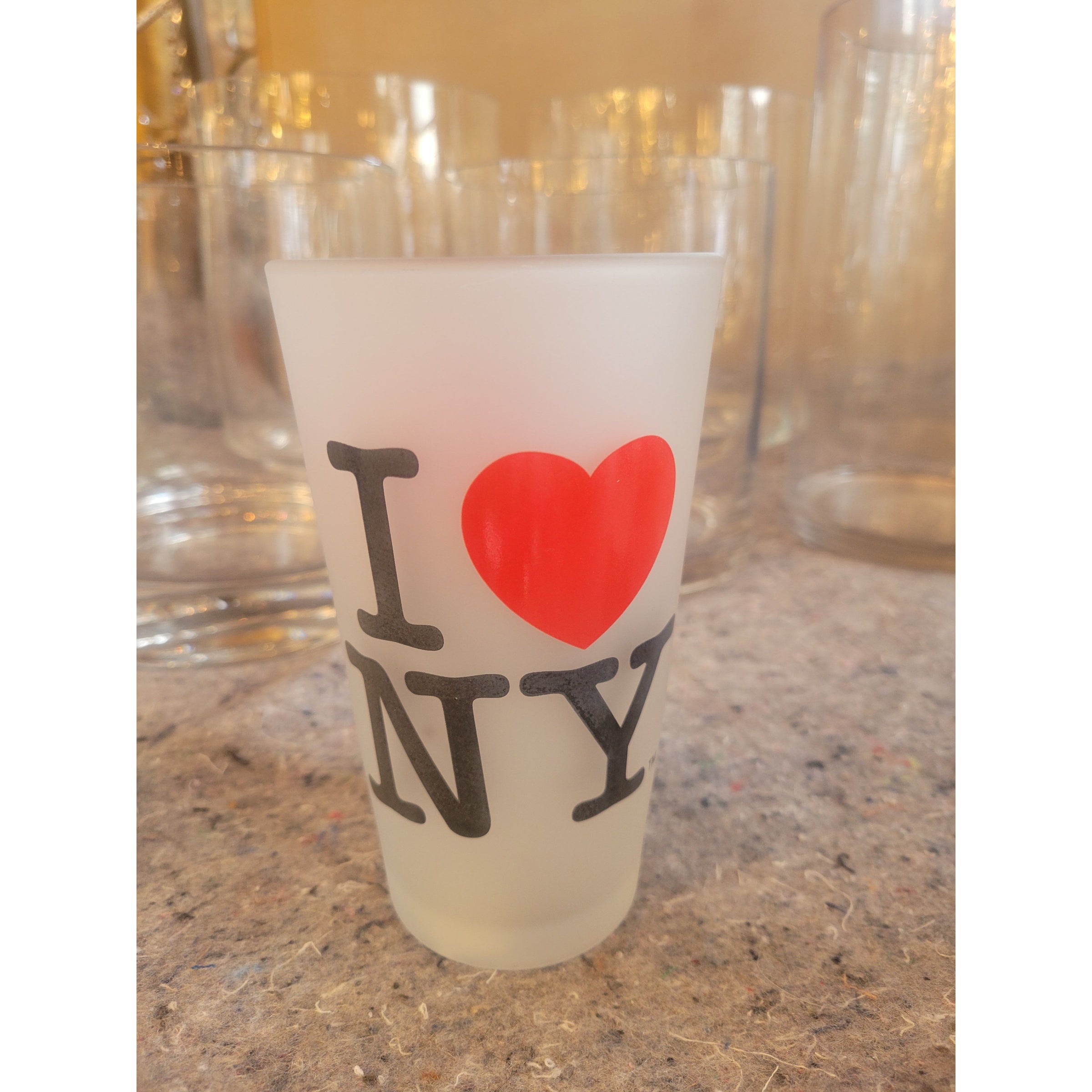 Set of 6 'I Love NY' Glasses
