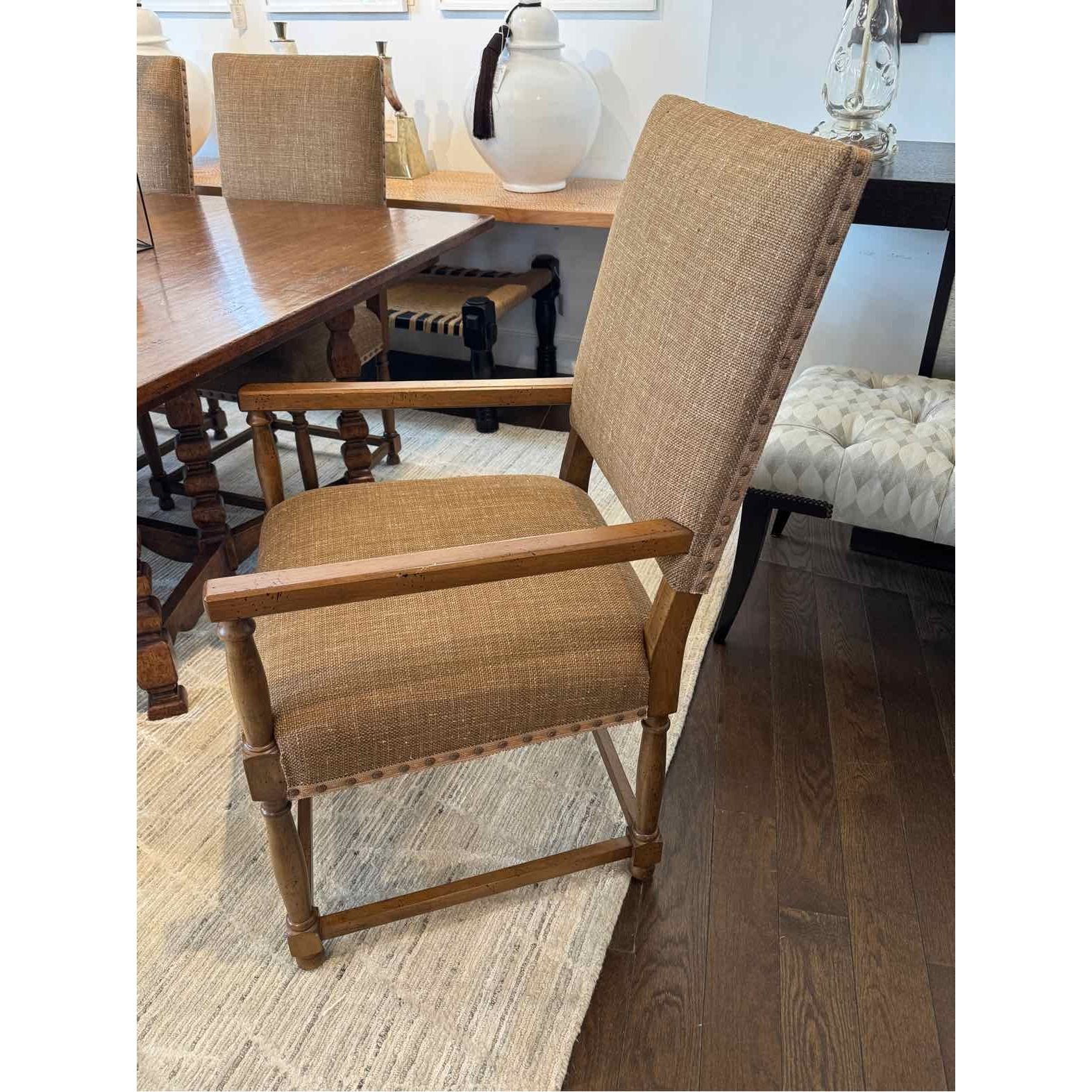Set of 8 Model #2881 Rembrandt Dining Chairs by Artistic Frame in Pierre Frey Fa