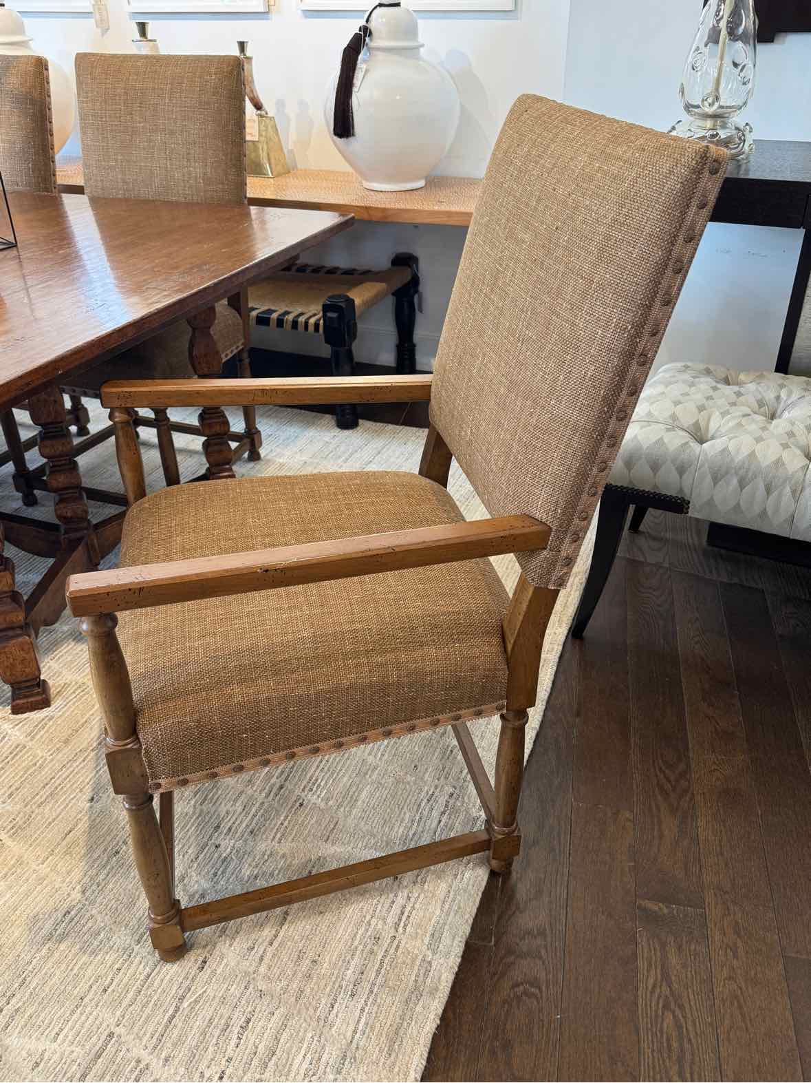 Set of 8 Model #2881 Rembrandt Dining Chairs by Artistic Frame in Pierre Frey Fa