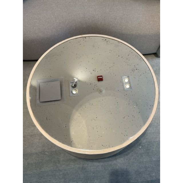 Shagreen Coffee Table w/ Mirror Glass Top Attrib. to Made Goods - colletteconsignment.com