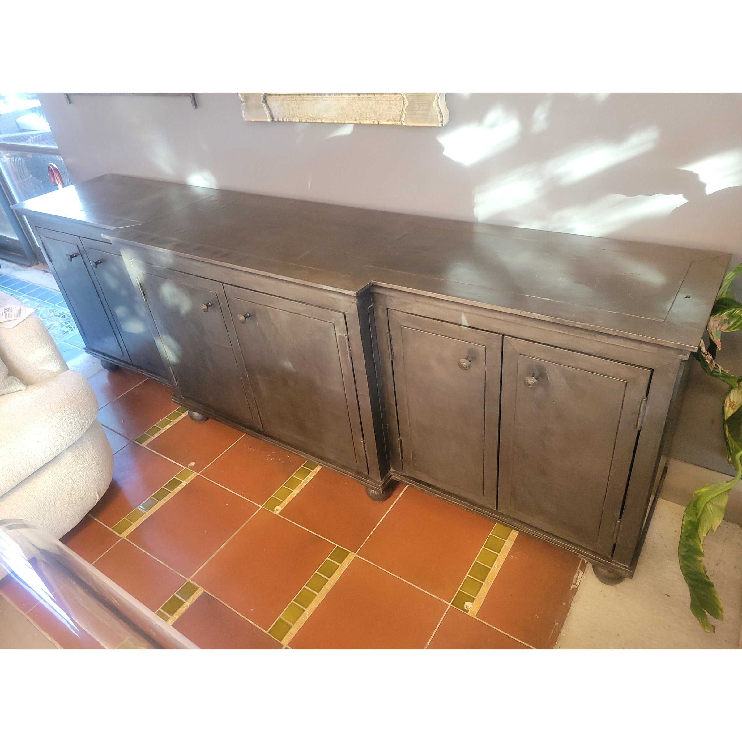 Annecy Zinc Wrapped 6-Door Credenza by RH