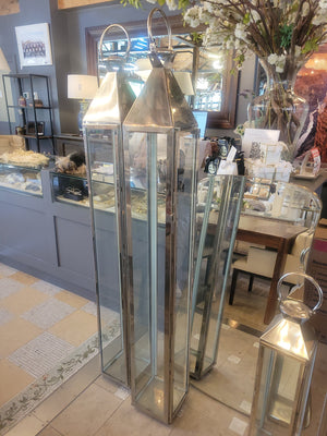 6-ft Polished Steel & Glass Rectangular Lantern