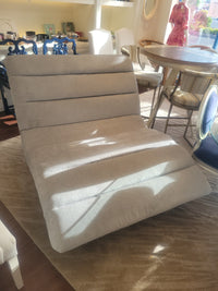 Custom XL Gray Velvet Chaise Lounge by Emerson Bentley (AS IS)