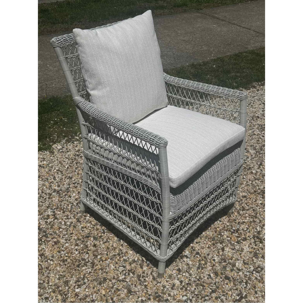 Malibu Square Wicker Chair in White