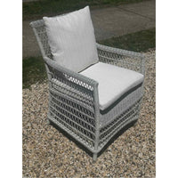 Malibu Square Wicker Chair in White