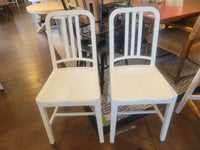 SET of 6 White Recycled Side Chairs by Emeco