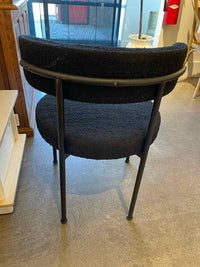 Black Boucle Chair w/ Metal Legs (AS IS)