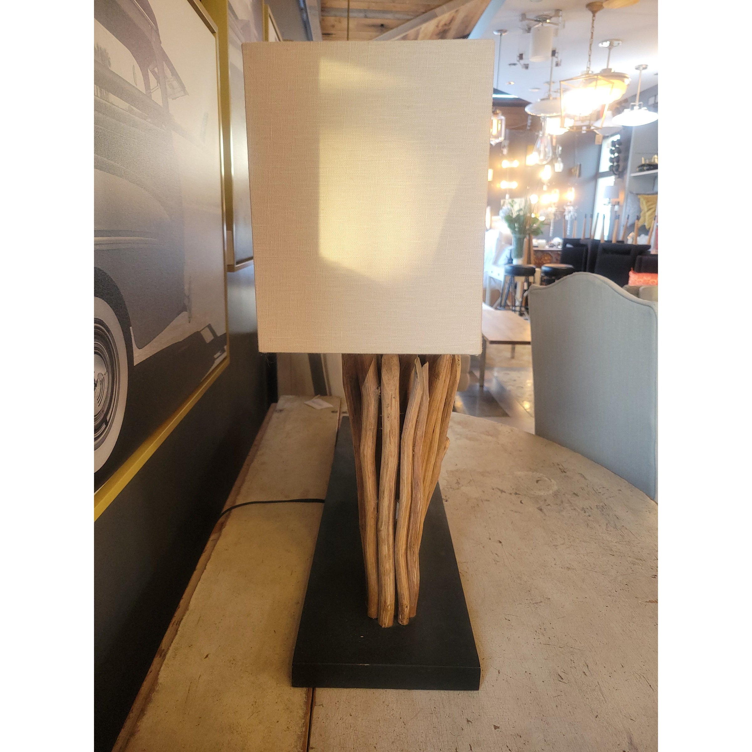 Eucalyptus Branch Console Table Lamp - colletteconsignment.com