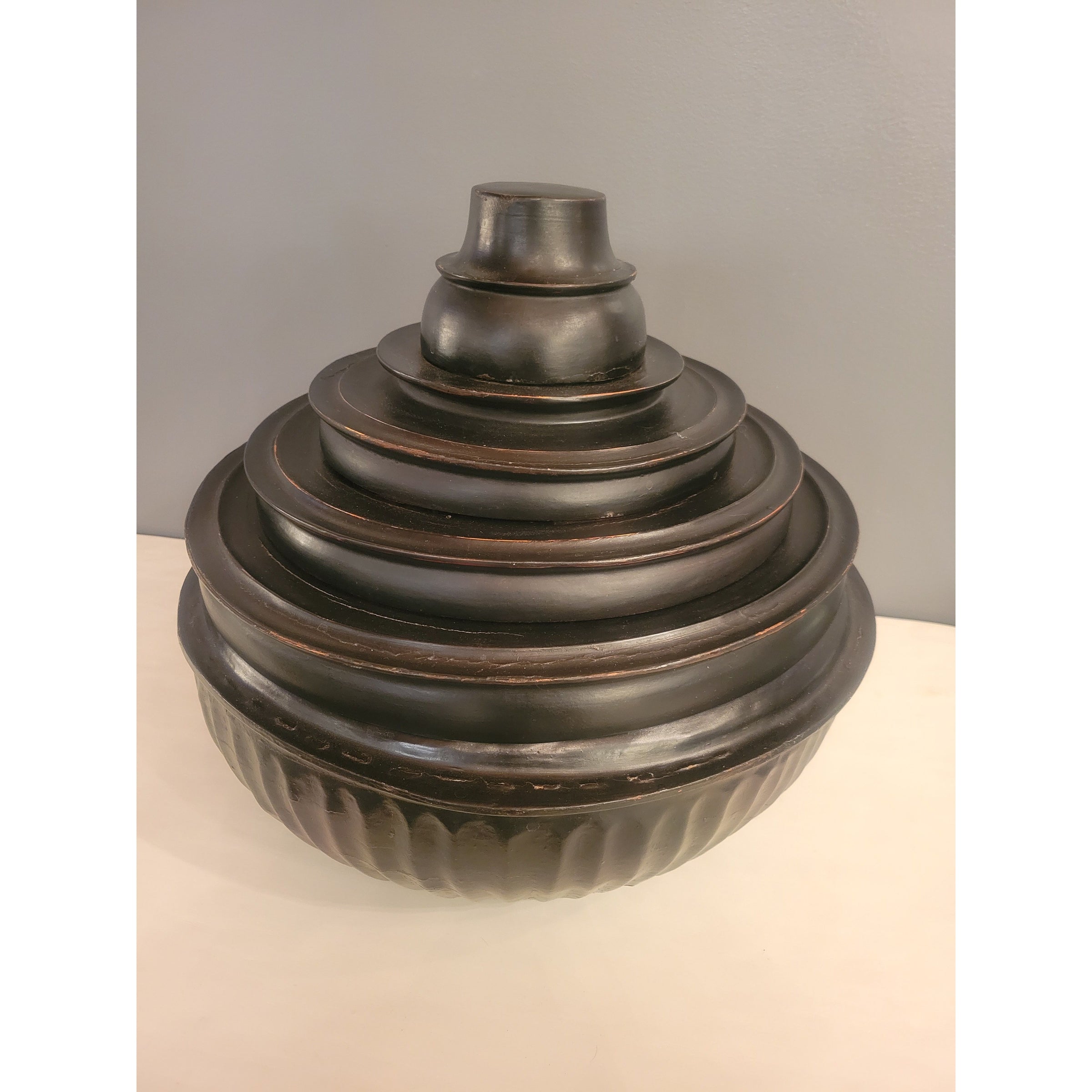 Antique Burmese Lacquer Monk Bowl Set (As Is)