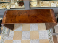 Walnut  Burlwood Waterfall Console Table (AS IS)