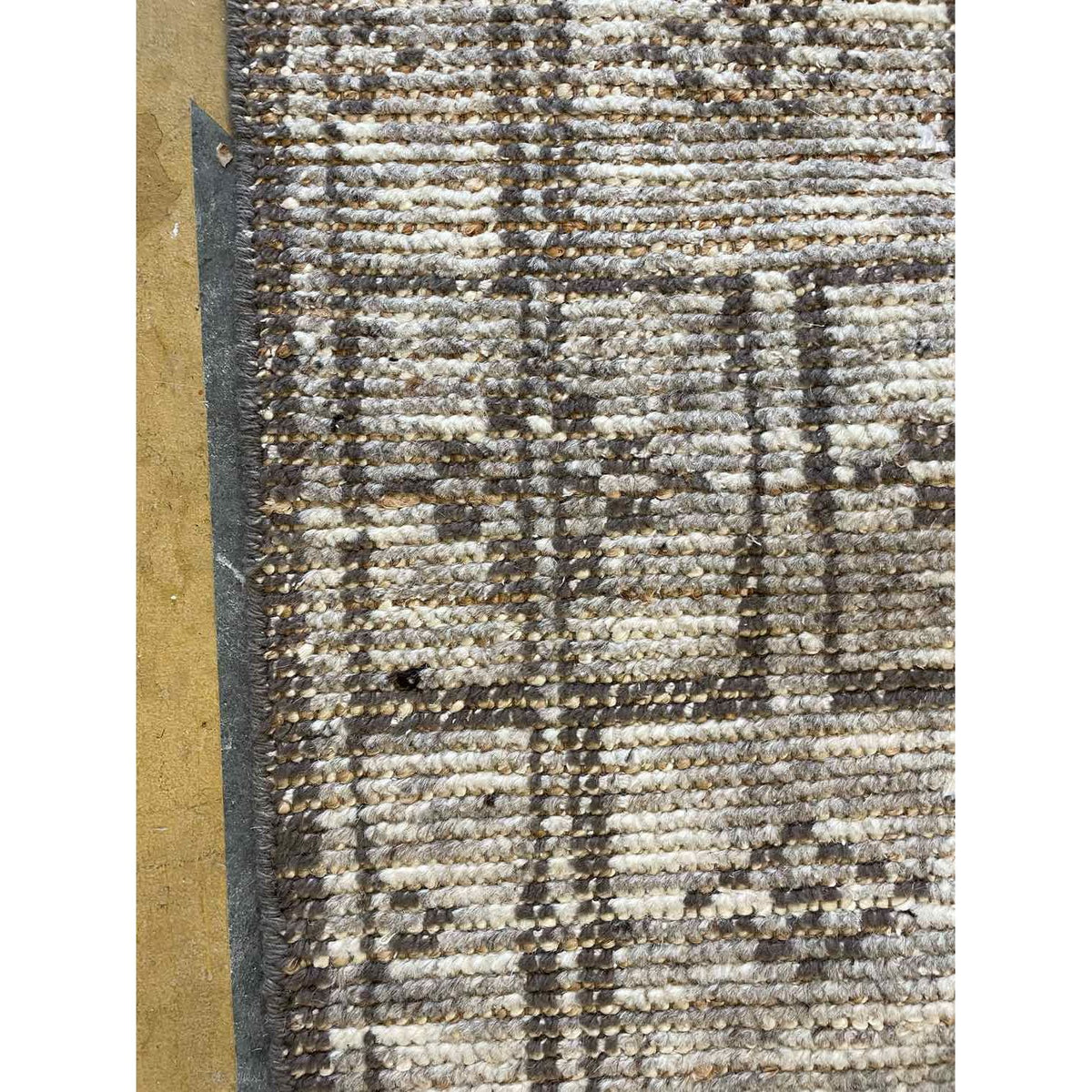 5.2' x 7.10' Black & Gray Tribal Squares Rug #40